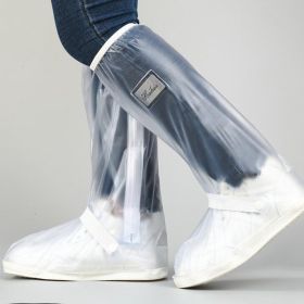 Waterproof High-Top Rain Boot Covers: Durable Shoe Protection (Color: White, size: xxl)