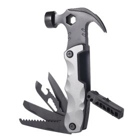 Foldable Survival Tool w/Hammer - Emergency & Disaster Gear (Type: Nail Hammer, Color: Grey)