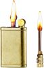 Antique Permanent Match Kerosene Pocket Fire Lighter