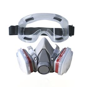 Respirator Mask with Safety Glasses – Dust & Vapor Protection (Type: Protective Equipment, Color: Grey)