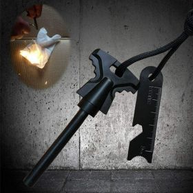 Fire Starter Flint Steel Striker Ferro Rod – Waterproof Tool (default: default)
