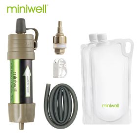 Portable Water Purification Kit – Miniwell L630 Survival Filter (Color: brown)