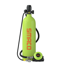 2L Single-bottle respirator diving equipment.  Constant pressure 2 Mpa breathing 25-30Minutes snorkel mask snorkeling tube protective back bag (PSC700-B-GREEN: PSC700-B-GREEN)