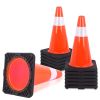 12 Pack Traffic Cones,Heavy Duty Safety Cones with Weighted Base,with Reflective Collars PVC Traffic Cones for Parking Lot, Traffic Safety
