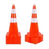 12 Pack Traffic Cones,Heavy Duty Safety Cones with Weighted Base,with Reflective Collars PVC Traffic Cones for Parking Lot, Traffic Safety