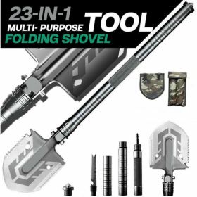 Folding Tactical Survival Shovel w/Multi-Tool Accessories/Gear (Color: Shovel D)