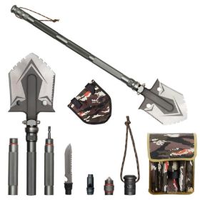 Folding Tactical Survival Shovel w/Multi-Tool Accessories/Gear (Color: Shovel F)