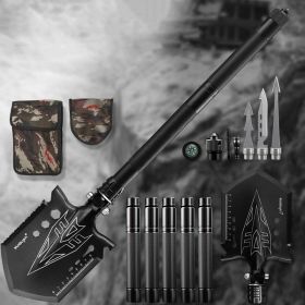 Folding Tactical Survival Shovel w/Multi-Tool Accessories/Gear (Color: Shovel C 5 Knots)