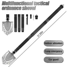 Folding Tactical Survival Shovel w/Multi-Tool Accessories/Gear (Color: Shovel E)