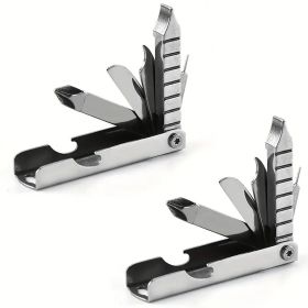 Survival Multi-Tool - Knife/Carabiner/Can Opener/Phone Stand (Model: 2pcs)