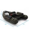 Inflatable Fishing Float Tube with Pockets/Fish Measuring Ruler