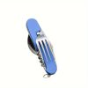 Steel 6in1 Survival Cutlery Multi-Tool: Knife/Fork/Spoon/Openers