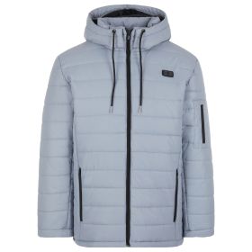 Helios Heated Coat: USB-Powered Winter Warmth/Outdoor  Use (Color: Silver Gray- Male, size: small)