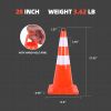 12 Pack Traffic Cones,Heavy Duty Safety Cones with Weighted Base,with Reflective Collars PVC Traffic Cones for Parking Lot, Traffic Safety
