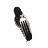 Steel 6in1 Survival Cutlery Multi-Tool: Knife/Fork/Spoon/Openers