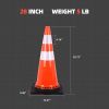 12 Pack Traffic Cones,Heavy Duty Safety Cones with Weighted Base,with Reflective Collars PVC Traffic Cones for Parking Lot, Traffic Safety