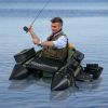 Inflatable Fishing Float Tube w/Detachable Gear Storage System