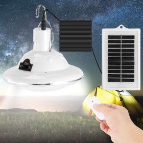 Solar Lantern w/Remote: Portable LED Light with Multiple Modes (Color: White)