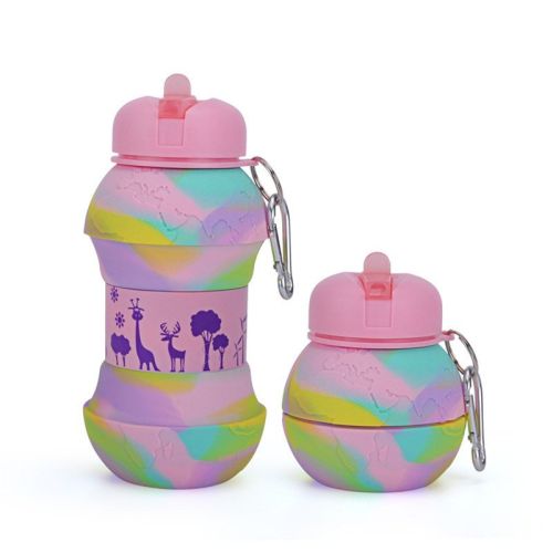 550ML Collapsible Silicone Water Bottle for Emergency Packs