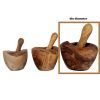 Rustic Olive Wood Mortar and Pestle Herb Spice Grinder - M or L