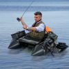 Inflatable Fishing Float Tube w/Detachable Gear Storage System