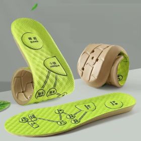 Breathable Acupressure Insoles - Soft Sweat-Absorbing Inserts (Shoe Size: 39-40, Color: Green)