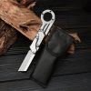 Compact Folding Survival Knife with Stainless Steel Blade: Sharp