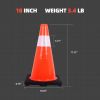 12 Pack Traffic Cones,Heavy Duty Safety Cones with Weighted Base,with Reflective Collars PVC Traffic Cones for Parking Lot, Traffic Safety