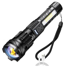 ZK20 Tactical Flashlight: High Power USB Rechargeable/Survival (Optical Zoom: ZOOM, Emitting Color: 2600 mAh)