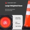 12 Pack Traffic Cones,Heavy Duty Safety Cones with Weighted Base,with Reflective Collars PVC Traffic Cones for Parking Lot, Traffic Safety