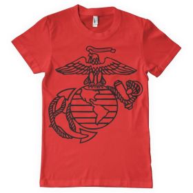 MARINE EMBLEM MEN'S T (Option: SHIRT RED  L)