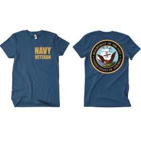 NAVY VETERAN MEN'S T (Option: SHIRT NAVY 2SIDED)