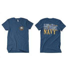 NAVY WORDS MEN'S T (Option: SHIRT NAVY 2SIDED)