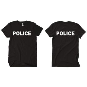 POLICE T (Option: SHIRT, BLACK  5XL)