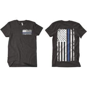 VINTAGE BLUE LINE MEN'S T (Option: SHIRT BLACK  L)