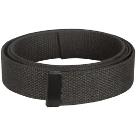 54" Cotton Web Belt with Silver Buckle - Tactical Use (12-Pack) (Option: BLACK)