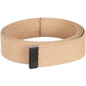 66" Cotton Web Belt with Black Buckle - Tactical Use (12-Pack) (Option: KHAKI)